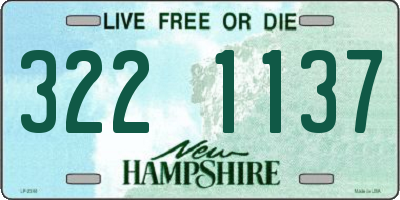NH license plate 3221137