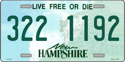 NH license plate 3221192