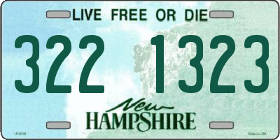 NH license plate 3221323