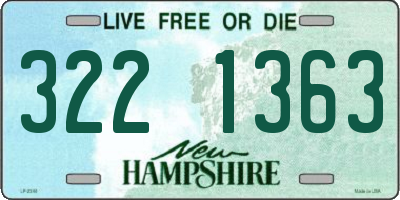 NH license plate 3221363