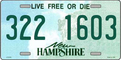 NH license plate 3221603