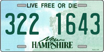 NH license plate 3221643