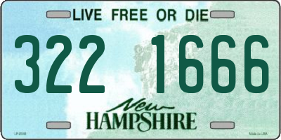 NH license plate 3221666