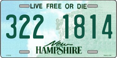 NH license plate 3221814