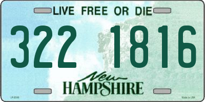 NH license plate 3221816