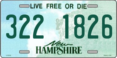 NH license plate 3221826