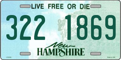 NH license plate 3221869