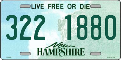 NH license plate 3221880