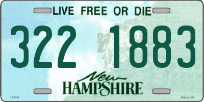 NH license plate 3221883