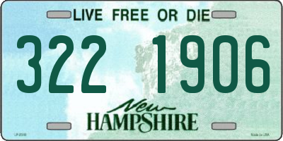 NH license plate 3221906