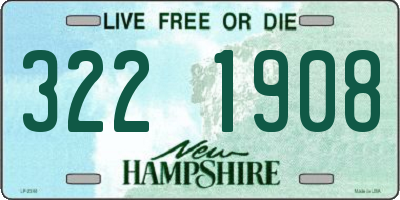 NH license plate 3221908