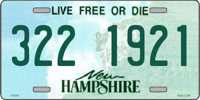 NH license plate 3221921