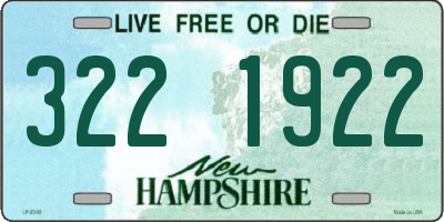 NH license plate 3221922