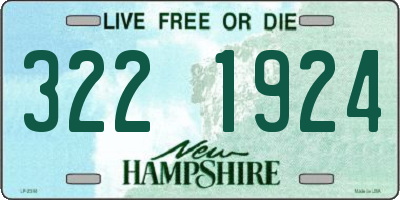 NH license plate 3221924