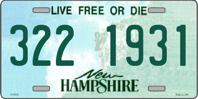 NH license plate 3221931