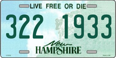 NH license plate 3221933