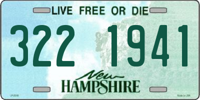 NH license plate 3221941
