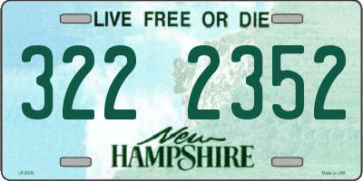 NH license plate 3222352