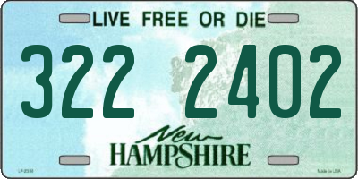 NH license plate 3222402