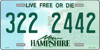 NH license plate 3222442