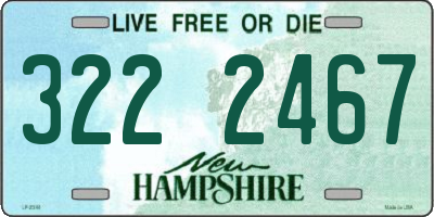 NH license plate 3222467