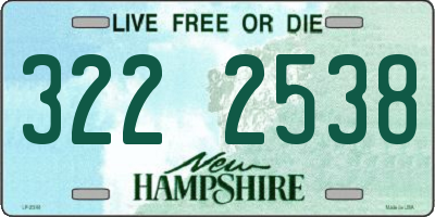 NH license plate 3222538