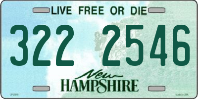 NH license plate 3222546