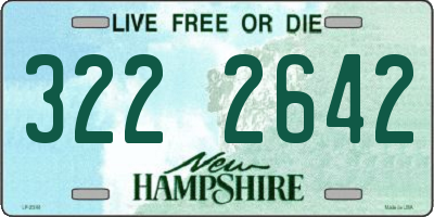 NH license plate 3222642