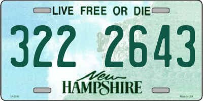NH license plate 3222643