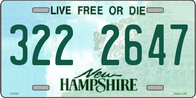 NH license plate 3222647