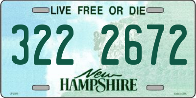 NH license plate 3222672