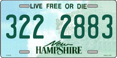 NH license plate 3222883
