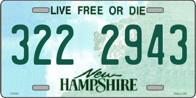 NH license plate 3222943