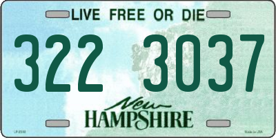 NH license plate 3223037