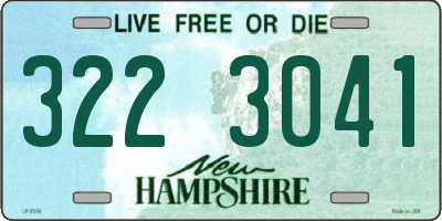 NH license plate 3223041