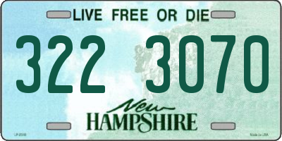 NH license plate 3223070