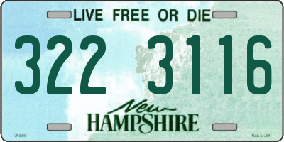 NH license plate 3223116