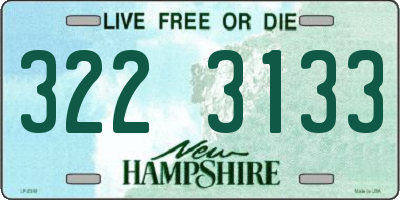 NH license plate 3223133