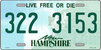 NH license plate 3223153