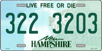 NH license plate 3223203
