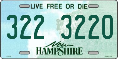 NH license plate 3223220
