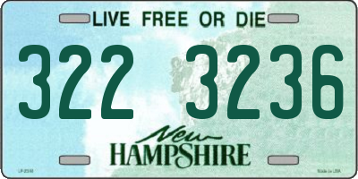 NH license plate 3223236