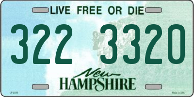 NH license plate 3223320