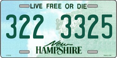 NH license plate 3223325