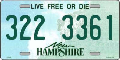 NH license plate 3223361