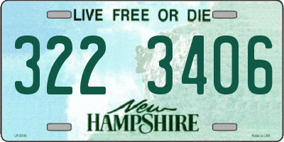 NH license plate 3223406