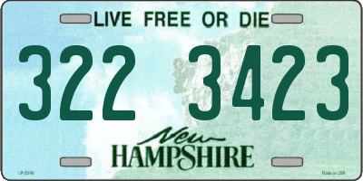 NH license plate 3223423