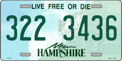 NH license plate 3223436