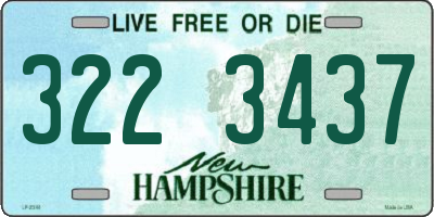 NH license plate 3223437
