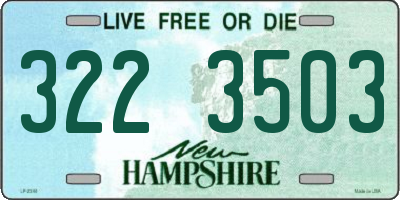 NH license plate 3223503
